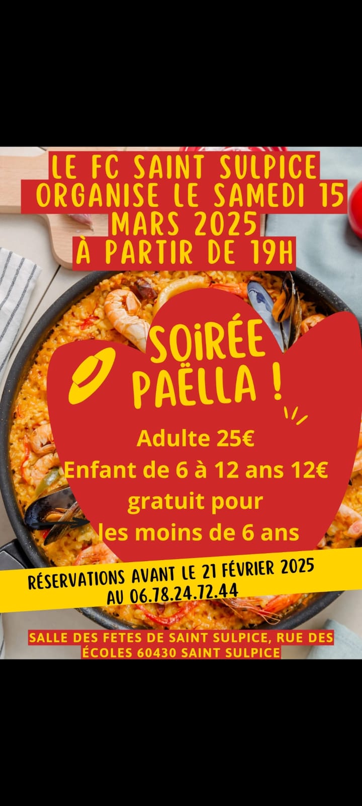 Soirée Paella (FC Saint-Sulpice)