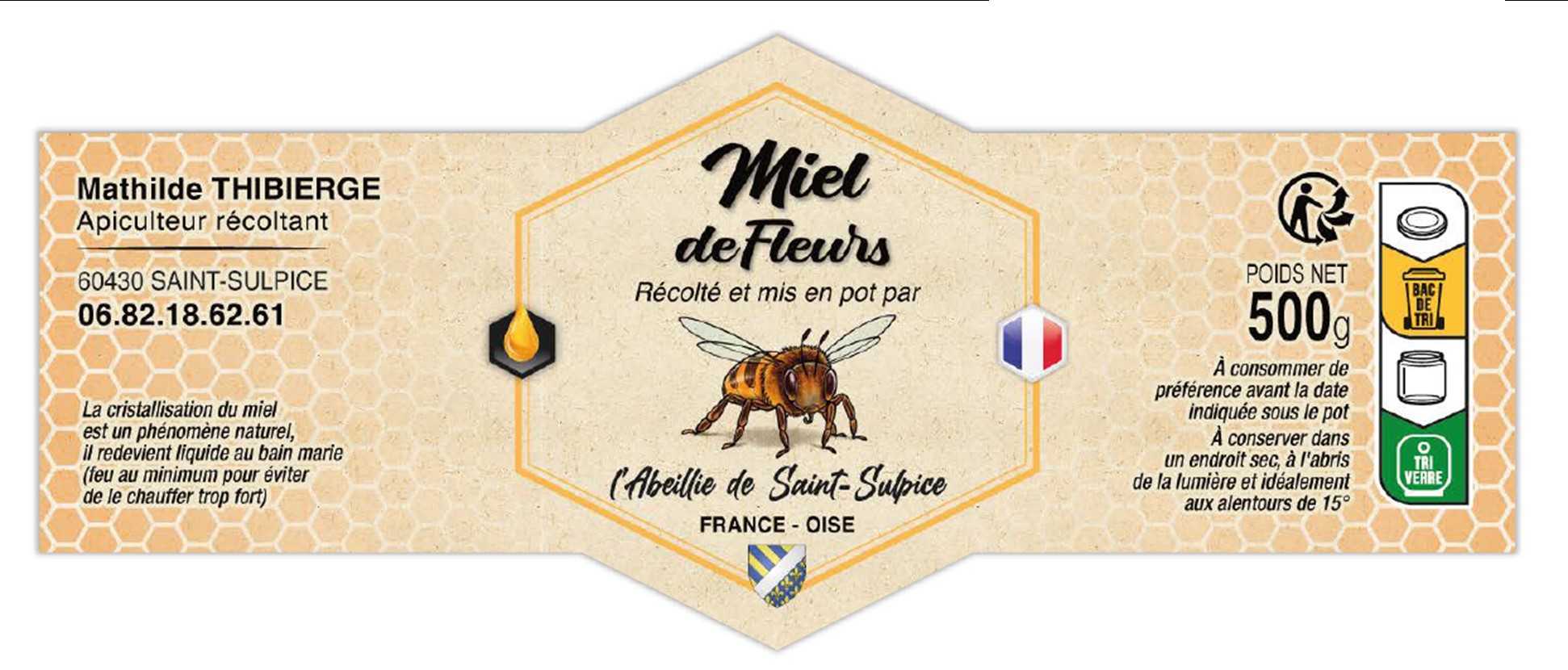 Vente de miel. L'abeillie de Saint-Sulpice